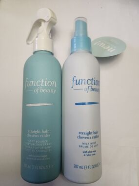 Function of Beauty Straight Hair Spray & Milk Mist - Set Of 2 New